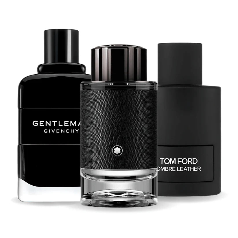 Sada 3 parfémů perfumes Tom Ford Ombre Leather, Givenchy Gentleman, Montblanc Explorer 100ml